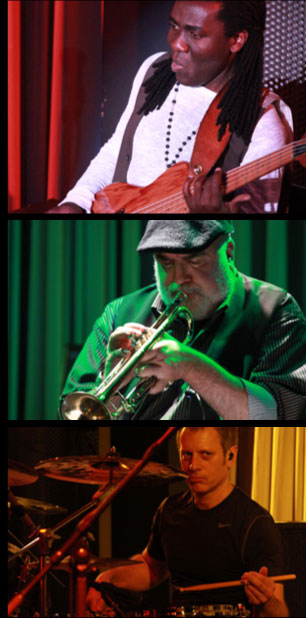 RANDY BRECKER, RICHARD BONA & DAVE WECKL playing instruments